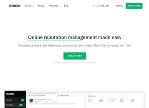 How brand24.com looks like on a tablet such as an iPad.