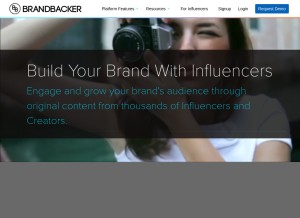 How brandbacker.com looks like on a tablet such as an iPad.