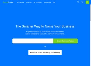 How brandbucket.com looks like on a tablet such as an iPad.