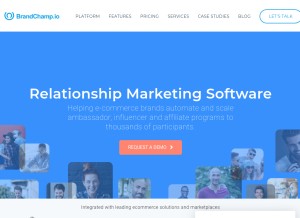 How brandchamp.io looks like on a tablet such as an iPad.