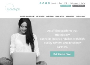 How brandcycle.shop looks like on a tablet such as an iPad.