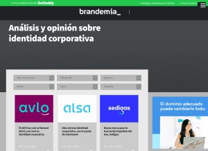 How brandemia.org looks like on a tablet such as an iPad.