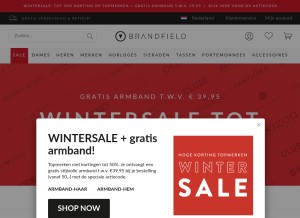 How brandfield.nl looks like on a tablet such as an iPad.