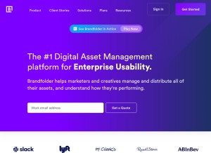 How brandfolder.com looks like on a tablet such as an iPad.