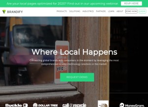 How brandify.com looks like on a tablet such as an iPad.
