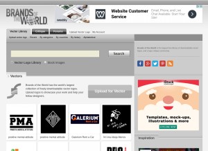 How brandsoftheworld.com looks like on a tablet such as an iPad.