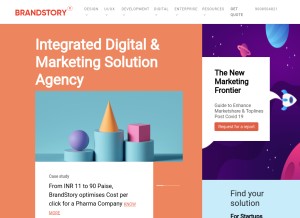 How brandstory.in looks like on a tablet such as an iPad.