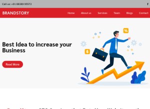 How brandstorydigital.in looks like on a tablet such as an iPad.