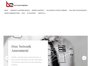 How brashconcepts.com looks like on a tablet such as an iPad.