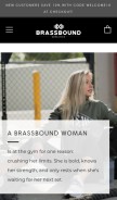 How brassboundathletics.com looks like on a mobile device such as an iPhone.