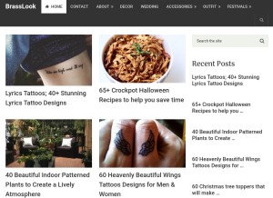 How brasslook.com looks like on a tablet such as an iPad.