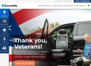 How braunability.com looks like on a tablet such as an iPad.