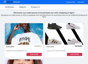 How bravopromo.fr looks like on a tablet such as an iPad.