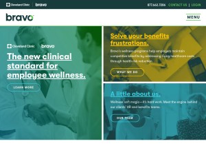 How bravowell.com looks like on a tablet such as an iPad.