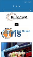 How breakawayiris.com looks like on a mobile device such as an iPhone.