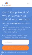 How breakfastleads.com looks like on a mobile device such as an iPhone.