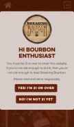 How breakingbourbon.com looks like on a mobile device such as an iPhone.