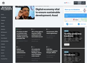 How brecorder.com looks like on a tablet such as an iPad.