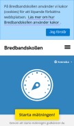 How bredbandskollen.se looks like on a mobile device such as an iPhone.
