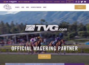 How breederscup.com looks like on a tablet such as an iPad.