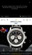 How breitling.com looks like on a mobile device such as an iPhone.