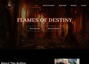 How brettpuffinburgerbooks.com looks like on a tablet such as an iPad.