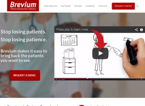 How brevium.com looks like on a tablet such as an iPad.