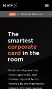 How brex.com looks like on a mobile device such as an iPhone.