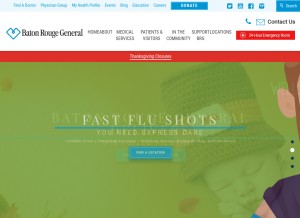 How brgeneral.org looks like on a tablet such as an iPad.
