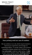 How briantracy.com looks like on a mobile device such as an iPhone.