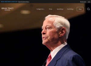 How briantracy.com looks like on a tablet such as an iPad.