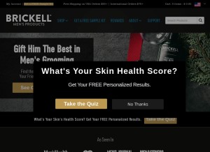 How brickellmensproducts.com looks like on a tablet such as an iPad.