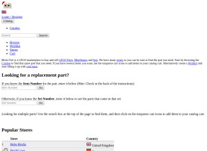 How brickowl.com looks like on a tablet such as an iPad.