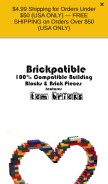 How brickpatible.com looks like on a mobile device such as an iPhone.