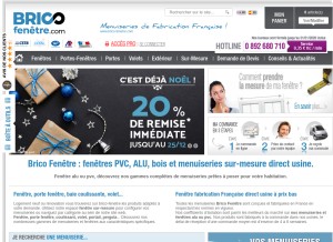 How brico-fenetre.com looks like on a tablet such as an iPad.