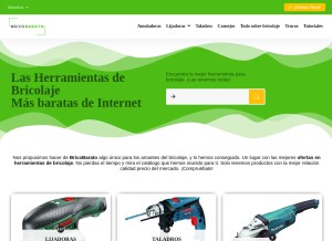 How bricobarato.net looks like on a tablet such as an iPad.
