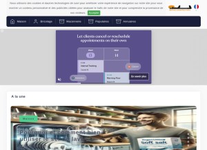 How bricomachin.com looks like on a tablet such as an iPad.