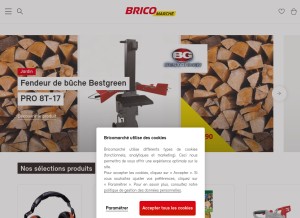 How bricomarche.com looks like on a tablet such as an iPad.