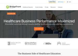 How bridgefront.com looks like on a tablet such as an iPad.