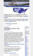 How bridgehunter.com looks like on a mobile device such as an iPhone.