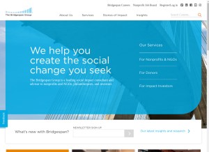 How bridgespan.org looks like on a tablet such as an iPad.