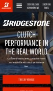 How bridgestonetire.com looks like on a mobile device such as an iPhone.