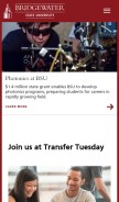 How bridgew.edu looks like on a mobile device such as an iPhone.