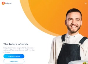 How brigad.co looks like on a tablet such as an iPad.