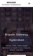 How brigade-gatewayhyderabad.co looks like on a mobile device such as an iPhone.