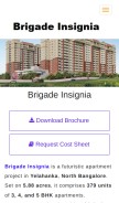 How brigadeinsignia.ind.in looks like on a mobile device such as an iPhone.