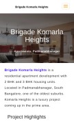 How brigadekomarlaheights.net.in looks like on a mobile device such as an iPhone.