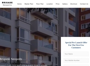 How brigadeneopolis.co looks like on a tablet such as an iPad.