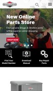 How briggsandstratton.com looks like on a mobile device such as an iPhone.