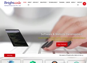 How brightcodess.com looks like on a tablet such as an iPad.